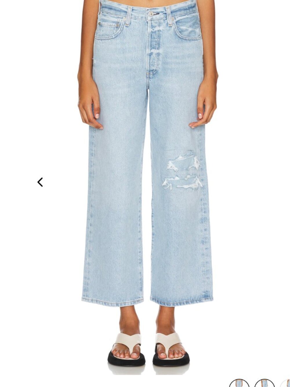 Citizens of Humanity Pina Low Rise Baggy Crop Jeans in Cascade Size 27